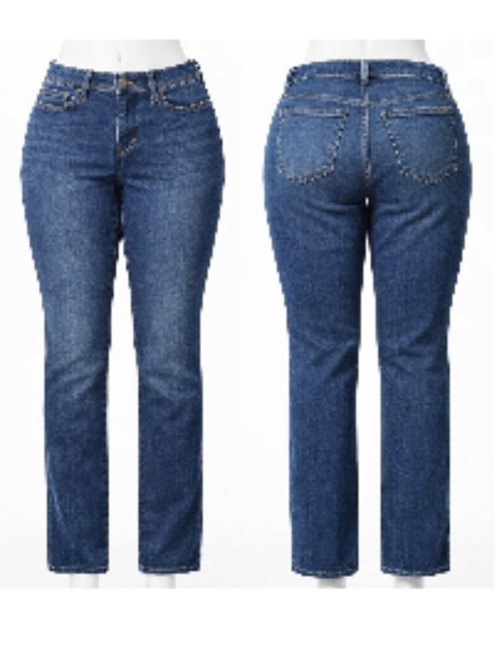EDDIE BAUER Blue Curvy Fit High Rise Bootcut Jeans 16S